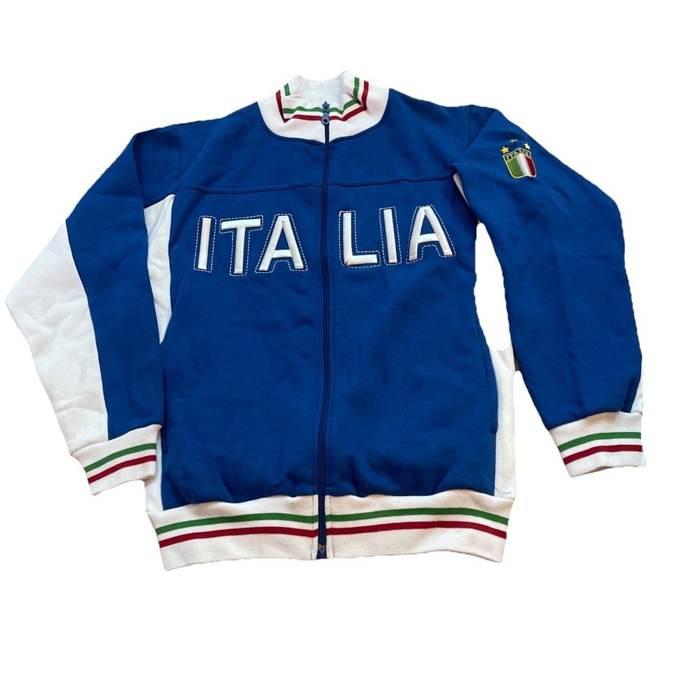 FM Italy‎ ITALIA Men's Women's Full Zip Sweatshirt Jacket Activewear Small